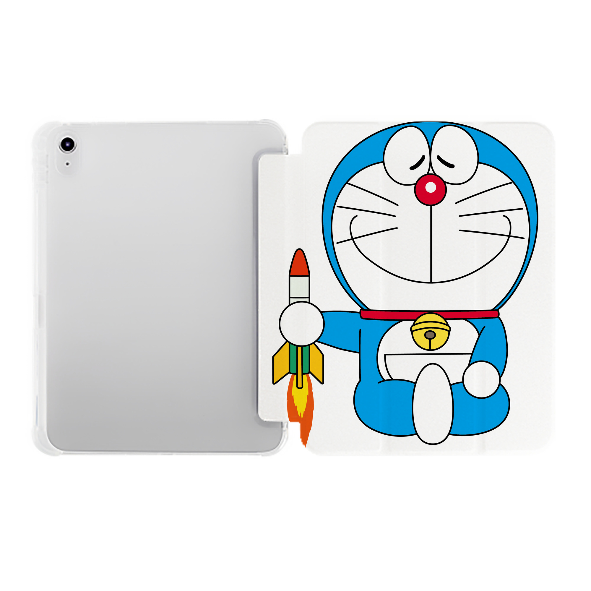（画像用） ドラえもん Doraemon IPad ケース ペン収納付き 三つ折りスタンド PUレザー×シリコン 対応機種9.5/10.5/10.9インチ